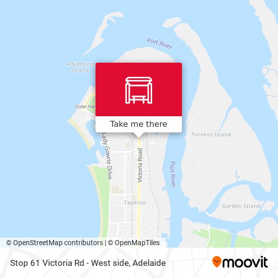 Stop 61 Victoria Rd - West side map