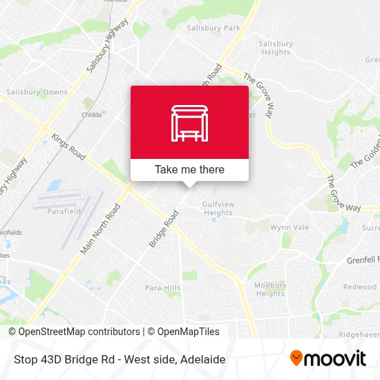 Mapa Stop 43D Bridge Rd - West side