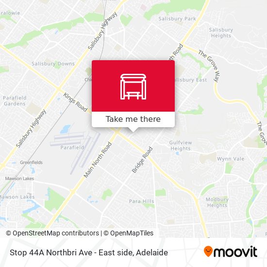 Stop 44A Northbri Ave - East side map