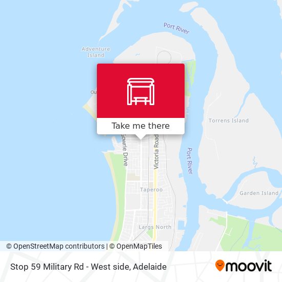 Stop 59 Military Rd - West side map