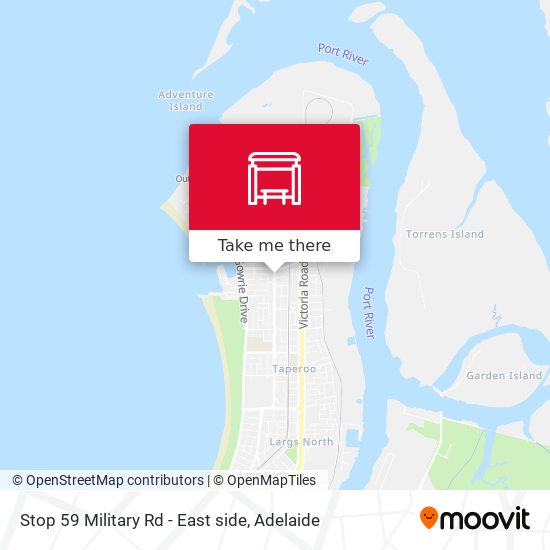 Stop 59 Military Rd - East side map