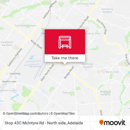 Mapa Stop 43C McIntyre Rd - North side