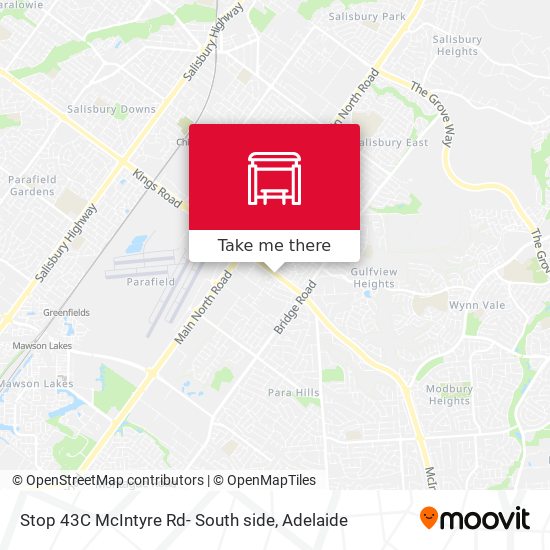 Stop 43C McIntyre Rd- South side map