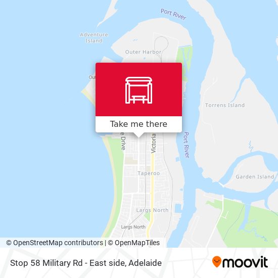 Stop 58 Military Rd - East side map