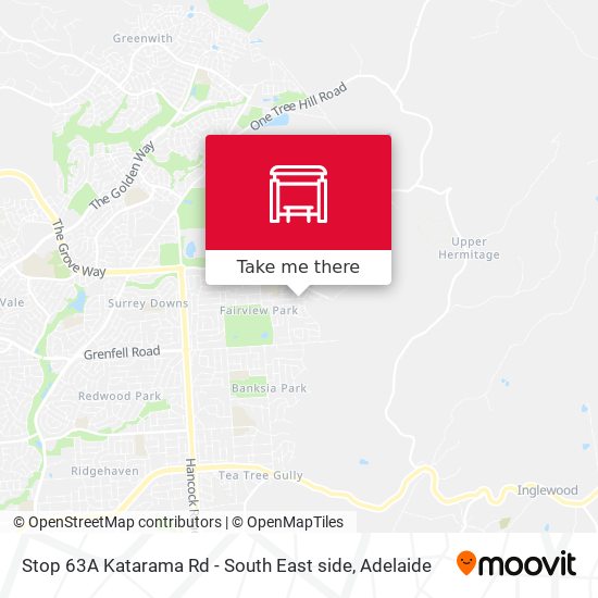Stop 63A Katarama Rd - South East side map