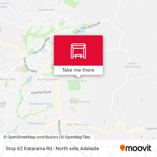 Mapa Stop 62 Katarama Rd - North side