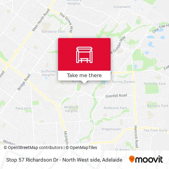 Stop 57 Richardson Dr - North West side map
