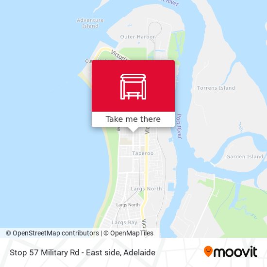 Stop 57 Military Rd - East side map