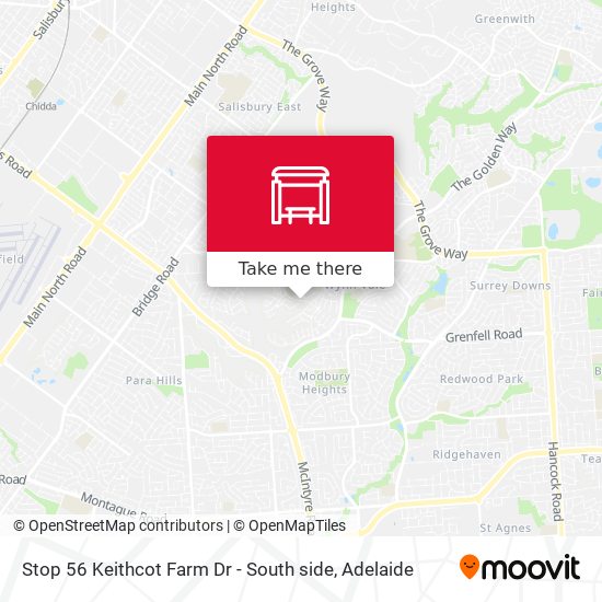 Stop 56 Keithcot Farm Dr - South side map