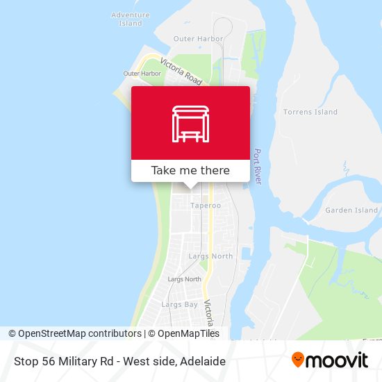 Stop 56 Military Rd - West side map