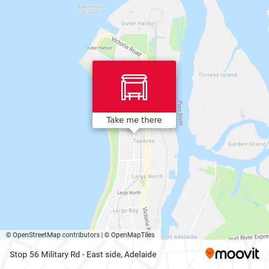 Stop 56 Military Rd - East side map