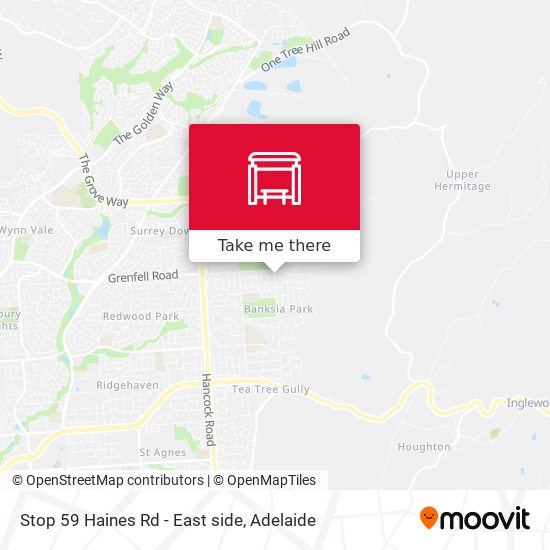 Stop 59 Haines Rd - East side map
