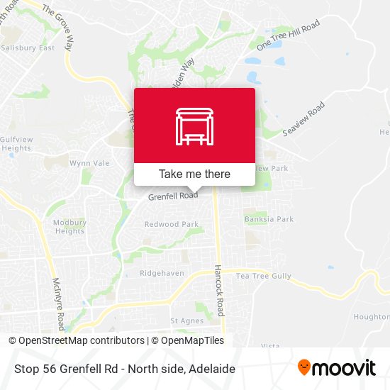 Stop 56 Grenfell Rd - North side map