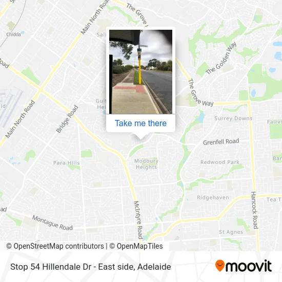 Mapa Stop 54 Hillendale Dr - East side