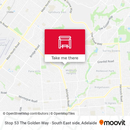 Stop 53 The Golden Way - South East side map