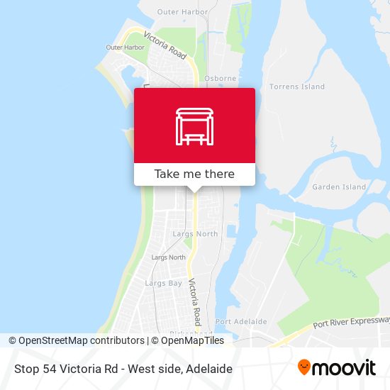 Stop 54 Victoria Rd - West side map