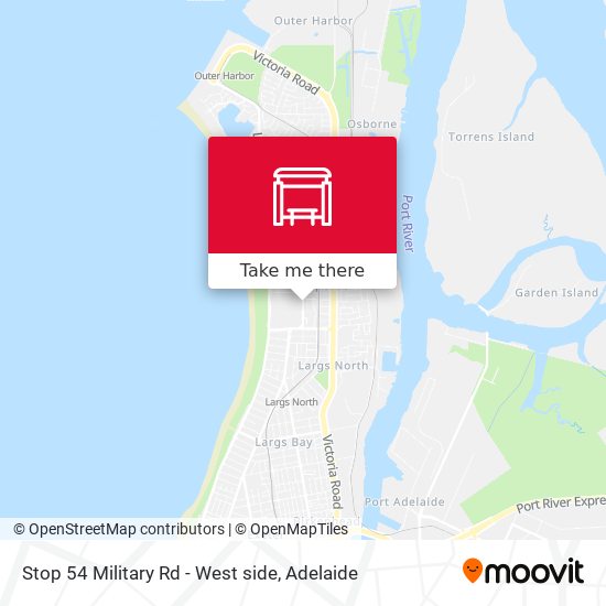 Stop 54 Military Rd - West side map