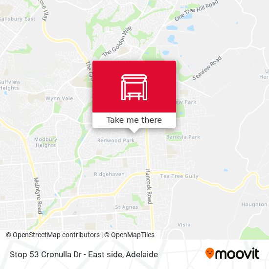 Stop 53 Cronulla Dr - East side map