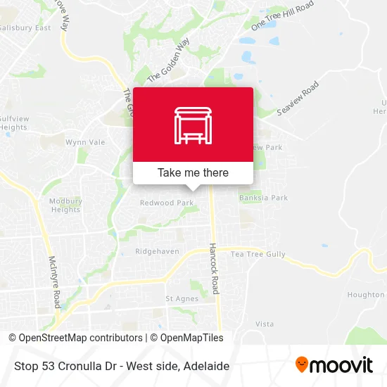 Mapa Stop 53 Cronulla Dr - West side