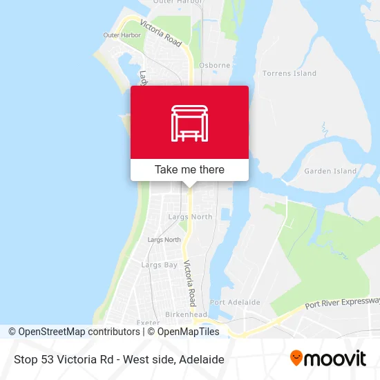 Mapa Stop 53 Victoria Rd - West side