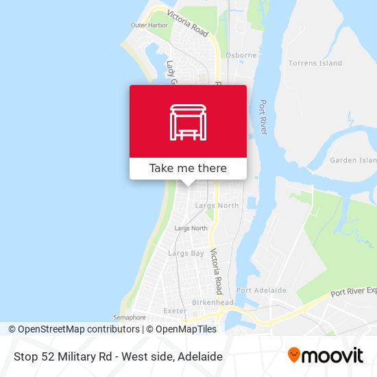 Stop 52 Military Rd - West side map