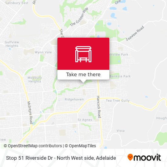 Stop 51 Riverside Dr - North West side map