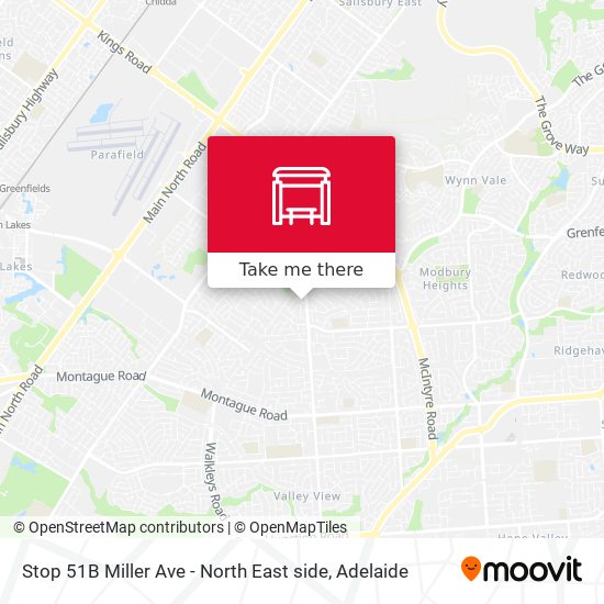 Stop 51B Miller Ave - North East side map