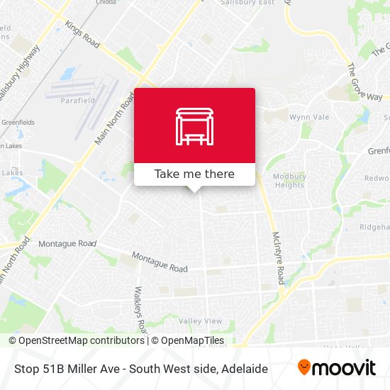 Stop 51B Miller Ave - South West side map