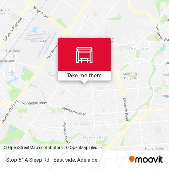 Stop 51A Sleep Rd - East side map