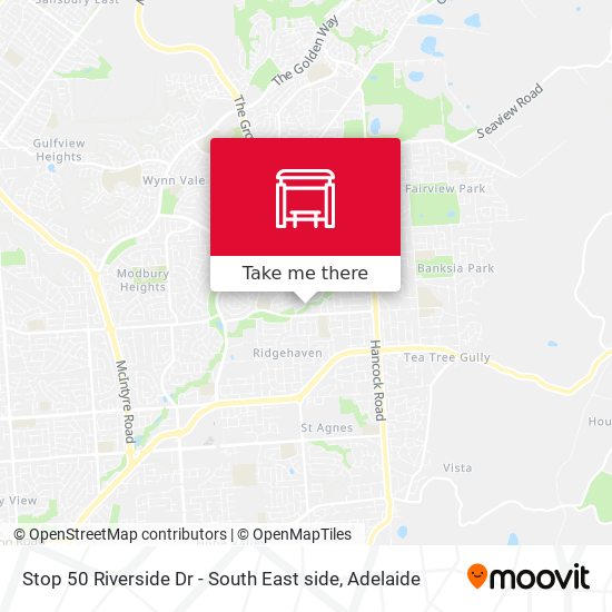 Stop 50 Riverside Dr - South East side map
