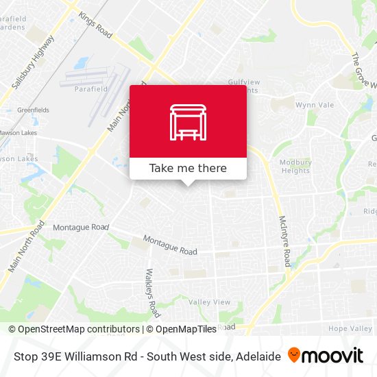 Stop 39E Williamson Rd - South West side map