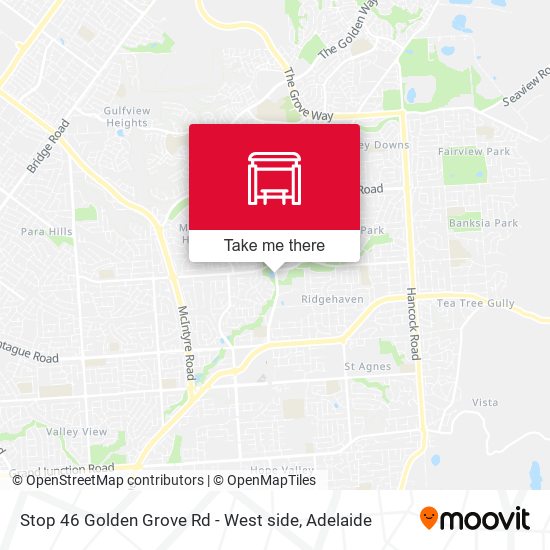 Mapa Stop 46 Golden Grove Rd - West side