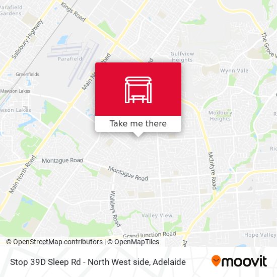 Stop 39D Sleep Rd - North West side map
