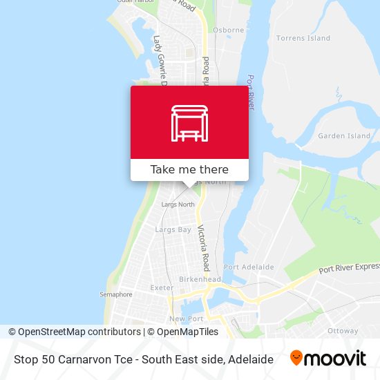 Stop 50 Carnarvon Tce - South East side map