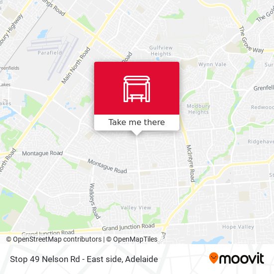 Stop 49 Nelson Rd - East side map
