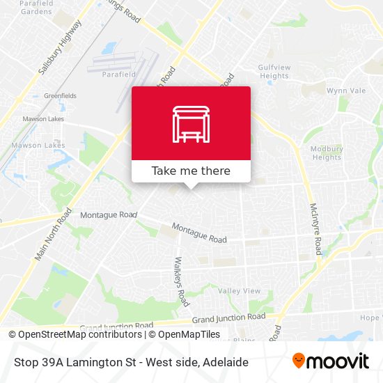 Stop 39A Lamington St - West side map