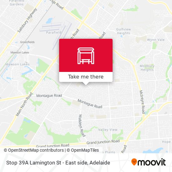 Stop 39A Lamington St - East side map