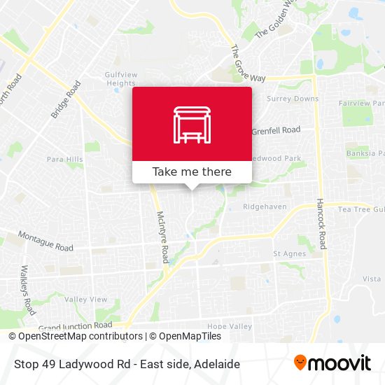 Stop 49 Ladywood Rd - East side map
