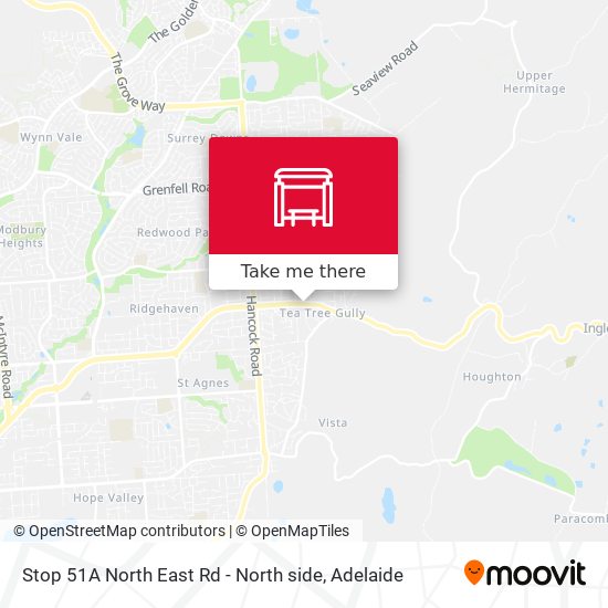 Stop 51A North East Rd - North side map