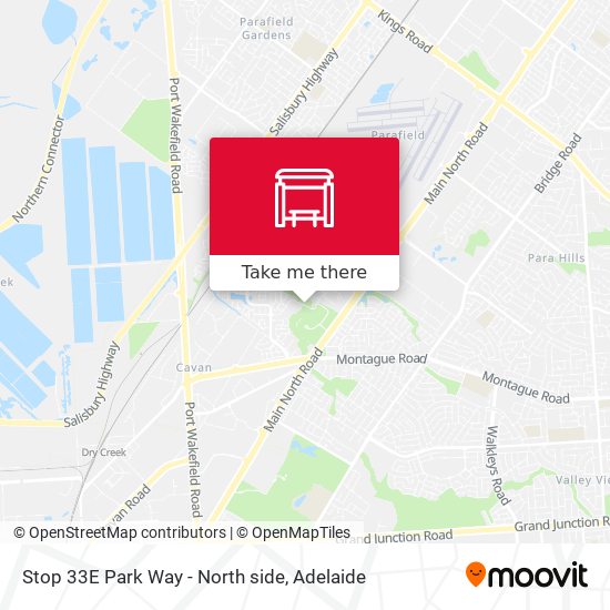 Stop 33E Park Way - North side map