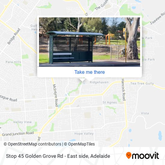 Mapa Stop 45 Golden Grove Rd - East side