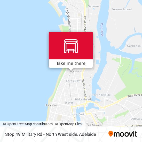 Mapa Stop 49 Military Rd - North West side