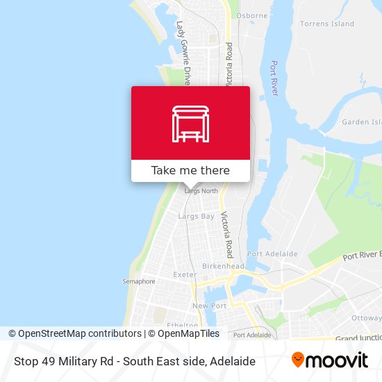 Mapa Stop 49 Military Rd - South East side