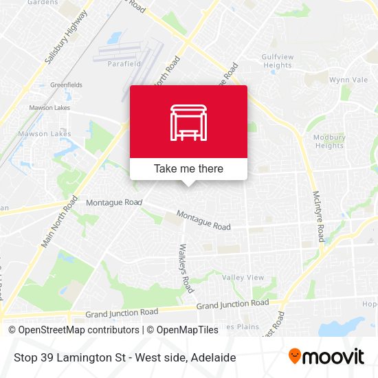 Stop 39 Lamington St - West side map
