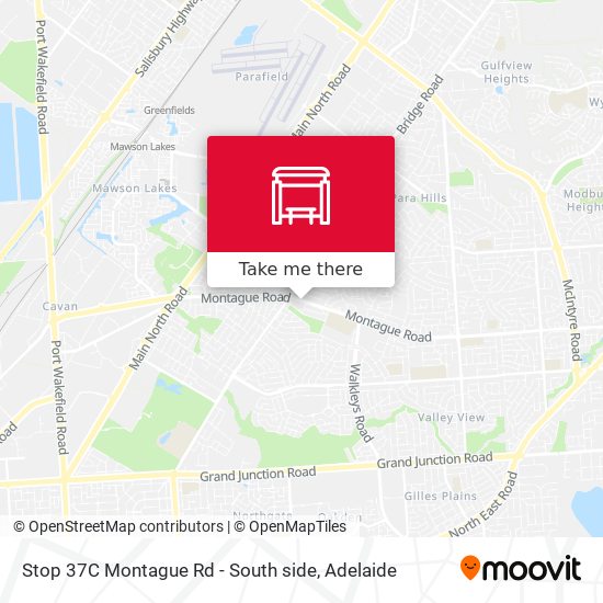 Mapa Stop 37C Montague Rd - South side