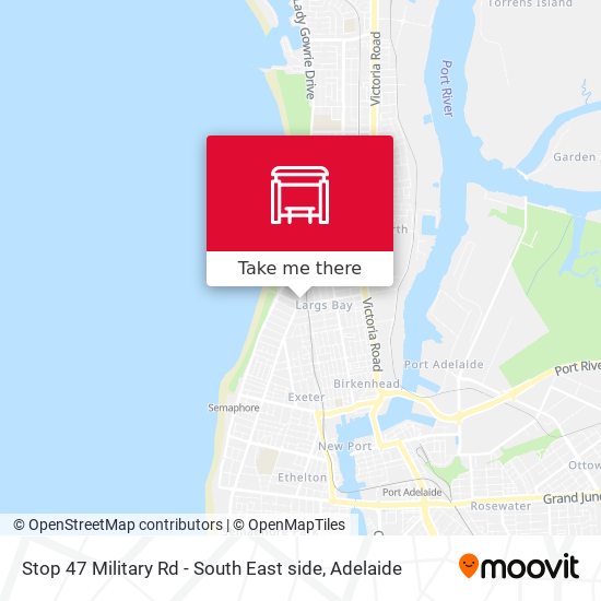 Stop 47 Military Rd - South East side map