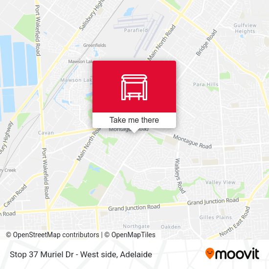 Stop 37 Muriel Dr - West side map
