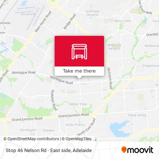 Stop 46 Nelson Rd - East side map