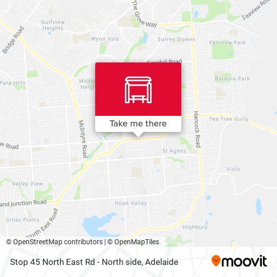 Stop 45 North East Rd - North side map