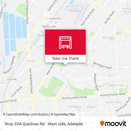 Stop 35A Quinlivan Rd - West side map